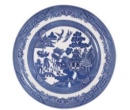 Churchill Blue Willow Dinner Plates 10&quot;, Set of 4 - £55.26 GBP