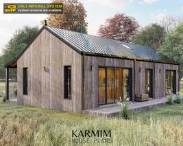 2 Bedroom 880 sq ft, Modern Barndominium Cabin House Plans - $99.00