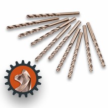 Lichamp 1/4&quot; Hss Cobalt Drill Bits 10Pcs With Three Flute For Hard Metal, - £26.52 GBP