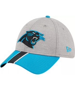 Carolina Panthers NFL New Era 39Thirty Stripe Gray Hat Cap Men&#39;s Flex Fi... - £19.97 GBP