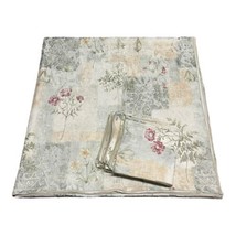 Banquet Large Floral Botanical Design Tablecloth (57x116) 10 Napkins Set Vintage - £74.50 GBP