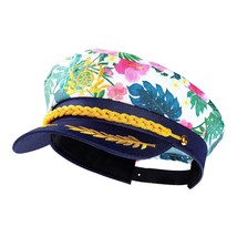 Admiral Captain Hats Pink Flower Sailor Costume Cap Adjustable Hat Navy Marine C - £22.92 GBP