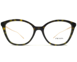 Prada Eyeglasses Frames VPR11V 2AU-1O1 Brown Tortoise Gold Cat Eye 53-17... - $130.69