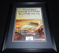 1975 Dodge Charger Framed 11x14 ORIGINAL Vintage Advertisement - $39.59
