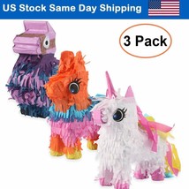 3Pcs Donkey Pinatas With Hanging Loop For Birthday Mexican Pinatas Cinco... - £27.17 GBP