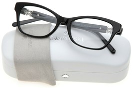 New Swarovski Sw 5219 001 Black Eyeglasses Glasses Frame 54-16-140 B36mm Italy - £65.22 GBP