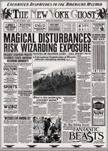 Fantastic Beasts Movie NY Ghost Newspaper Refrigerator Magnet Harry Potter NEW - £3.18 GBP