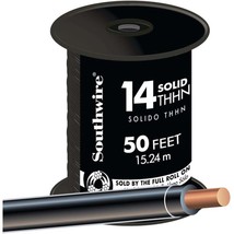 Southwire Thhn Wire Thhn 14 Ga 600 V 50 &#39; Black - $28.20