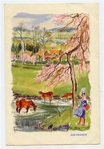 Air France Menu Paris New York 1964 Boeing Jet Intercontinental  - $23.76