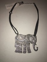 St. Thomas - Large Elephant Pendant Silver Lobster Claw Closure New - £51.45 GBP