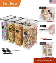 Premium BPA-Free Cereal Dispenser Set - Airtight, Stackable, 8 Labels In... - $45.00