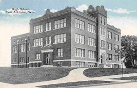 High School Fort Atkinson Wisconsin 1910c postcard - $7.43