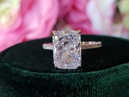 4 Ct Radiant Cut Engagement Ring Emerald Cut Ring  925 Silver Non Tarnish New - £95.91 GBP