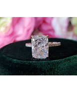 4 Ct Radiant Cut Engagement Ring Emerald Cut Ring  925 Silver Non Tarnis... - £94.51 GBP