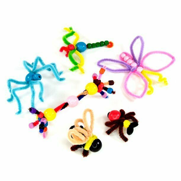 Smarts & Crafts Fuzzy Sticks and Wood Beads Craft Kit (241 Pieces) (LOC GRM1) Item image 5
