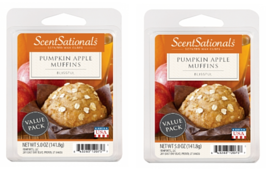 ScentSationals Pumpkin Apple Muffins Wax Melts 5 oz Value Pack of 2 Fall Spice - £13.53 GBP