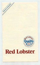 1969 Red Lobster Restaurant Menu Quality Inspected Seafood Since 1968 - £14.24 GBP