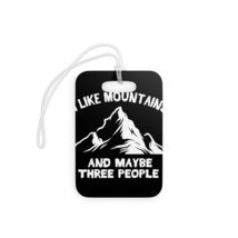 Personalized Luggage Tags with Custom Mountain Design - Round or Rectang... - £17.81 GBP