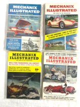 Lot of 4 1955 Mechanix Illustrated Magazines Plane - Car - Sub - Motorcycle - £21.35 GBP