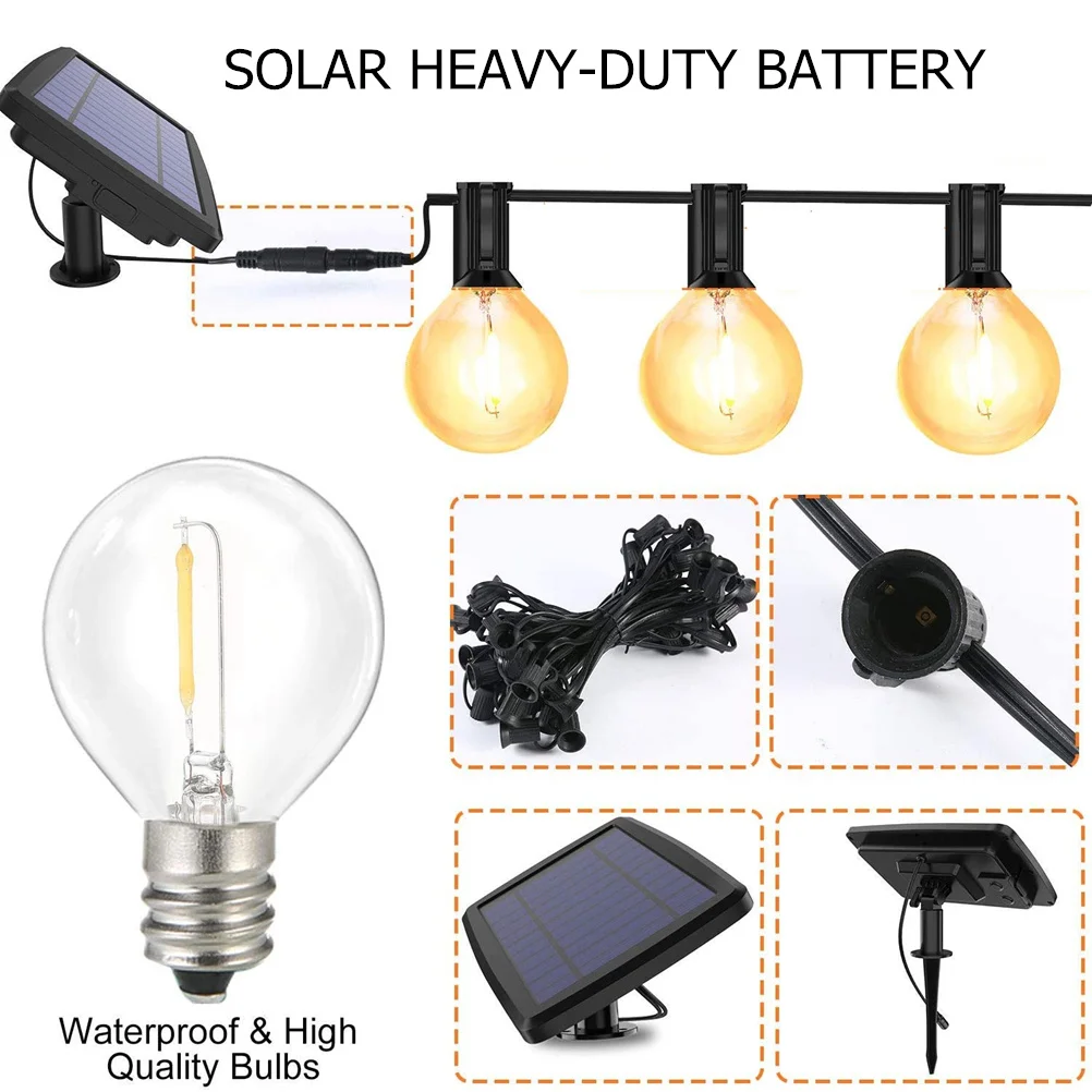 Solar Light Street Gar Solar Led Light Outdoor G40 Bulb Waterproof For Garden De - £81.53 GBP