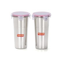 Sumeet Stainless Steel Airtight, Leak Proof, Frezzer safe and Dust Proof Glass T - $29.50