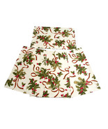 Saro Fete De Noel Holly Design Place Mats Set 4 14x20 inches - $19.79