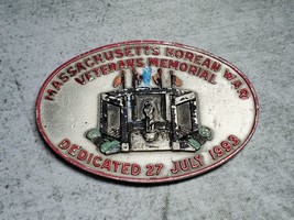 Massachusetts Korean War Veterans Memorial Dedicated 27 July 1993 Plaque - $13.82