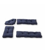 Denim Blue 4 piece Nook Cushion Set Corner Bench Booth Dining Breakfast ... - £273.86 GBP
