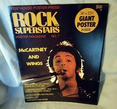 Original 1976 Paul McCartney and Wings Rock Superstars Poster Magazine #7 New - £18.64 GBP