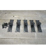 5 Hand Forged Iron Pulls 4 1/8&quot; Long Cabinet Handles Bin Door Gate Crafts - £12.78 GBP