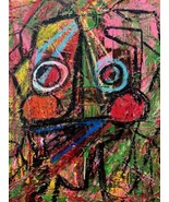 Jester Painting OOAK Art Surreal Abstract Clown JMS 2019 Signed Circus H... - $547.06 CAD