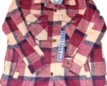 Members Mark Women&#39;s Relaxed Fit Button Front Plaid Shacket Large New Pi... - $28.66