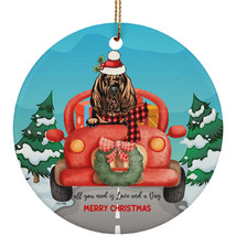 All You Need is Love And a Bloodhound Dog Ornament Merry Christmas Gift Decor - £13.45 GBP