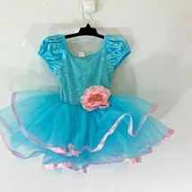 Weissman Costumes Sz S C Blue One Pc Ballerina Tutu Body Suit Blue Pink ... - $19.80