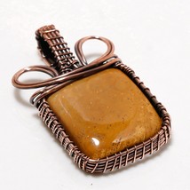 Picture Jasper Gemstone Handmade Copper Wire Wrap Pendant Jewelry 1.90&quot; SA 934 - £3.98 GBP