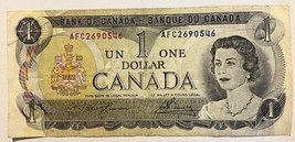 Numismatics Collectible 1973 Bank of Canada $1 One Dollar Bank Note Currency - £11.79 GBP