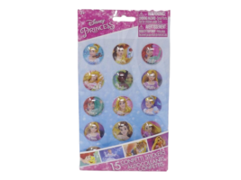 Peachtree Playthings 15 Confetti Raised Stickers - New - Princess - $5.99