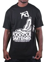 Dissizit Hombre Negro Fysp Fu $ K Su Patín Parque Skate Camiseta SST12-593 NW - £14.98 GBP