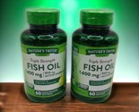 2x Natures Truth Triple Strength Fish Oil 1400 mg 60 Softgels 850mg Omeg... - £23.40 GBP