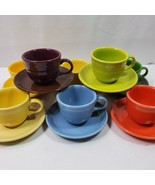 Vintage 2008 Fiestaware Teacups Plates Homer Laughlin 8 SETS Retired Pat... - $911.40 MXN