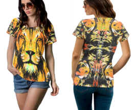 Lion Roar  T-Shirt Tees  For Women - $21.80