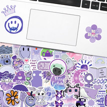 100pcs Purple Cartoon Vinyl Decorative Stickers Decal for Laptop Water Bottle  - £7.48 GBP