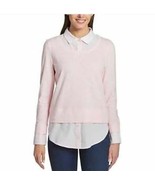 Tommy Hilfiger Ladies&#39; 2-fer Layered Sweater Blouse Ballerina Pink - XXL - $14.84