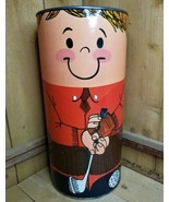 RARE VTG 1972 People Products Div Golfer Trash Garbage Can Waist Basket ... - $74.84