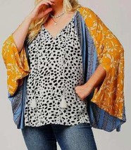 New GIGIO by Umgee Size 1XL boho colorful dolman sleeve caftan top  1 LEFT - £17.69 GBP