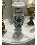 Marble Flower Vase Pot Elegance Inlay Design Precious Stone &amp; Personaliz... - €2.356,87 EUR