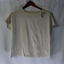 NEW J.Jill Small Petite SP Beige Luxe Supima Relaxed Tee Boxy Cute Spring Summer - £19.57 GBP