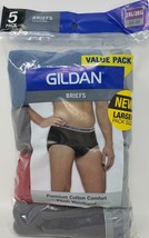 Gildan Men&#39;s Cotton Soft Comfort Support Briefs Underwear 5-Pack, Assorted, 2XL - £11.73 GBP
