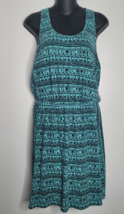 Patagonia Womens Medium Sun Dress Sleeveless Organic Cotton Athletic Blu... - £23.97 GBP