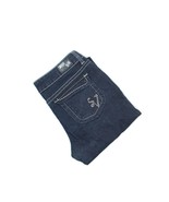 Sweet Vibes Womens Dark Wash Denim Tapered Slim Leg Blue Retro Jeans 13 - £13.23 GBP